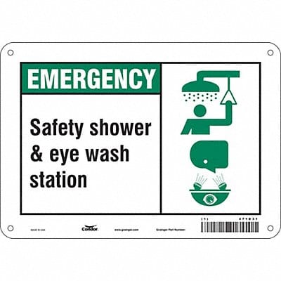 Safety Sign 7 in x 10 in Polyethylene