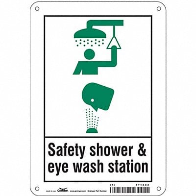 Safety Sign 10 in x 7 in Aluminum