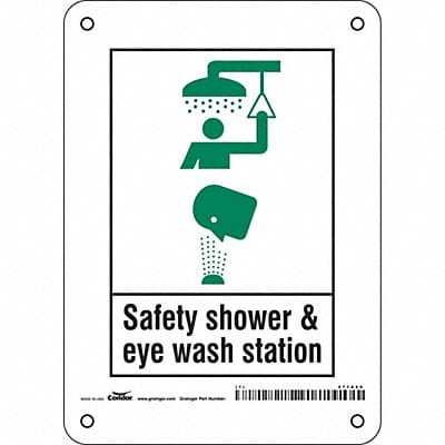 Safety Sign 7 in x 5 in Polyethylene