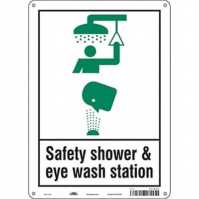 Safety Sign 14 in x 10 in Polyethylene