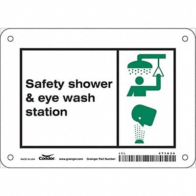 Safety Sign 5 in x 7 in Aluminum