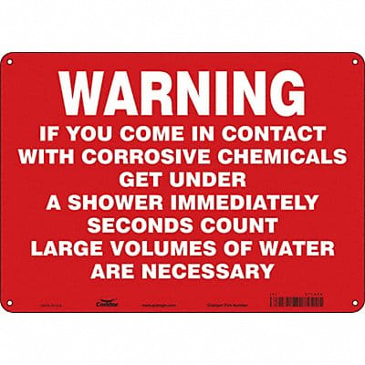 Safety Sign 10 in x 14 in Aluminum