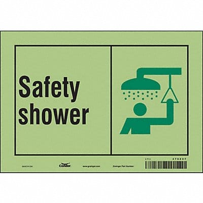 Safety Sign 7 in x 10 in Glow Vinyl