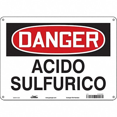 Safety Sign 10 in x 14 in Polyethylene