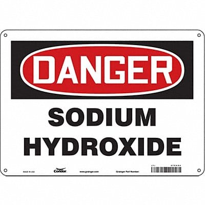 Safety Sign 10 in x 14 in Polyethylene