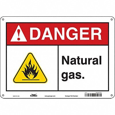 Safety Sign 10 inx14 in Polyethylene