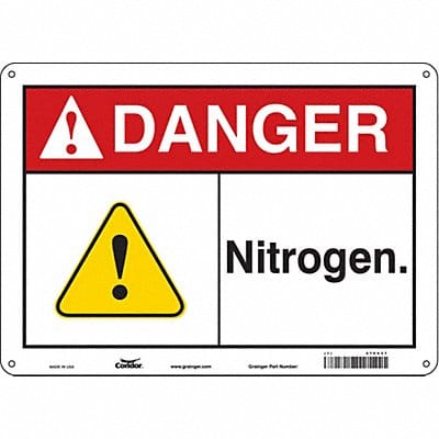 Safety Sign 10 inx14 in Aluminum