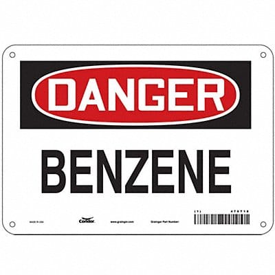 Safety Sign 7 in x 10 in Polyethylene