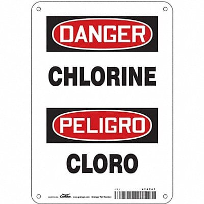 Safety Sign 10 in x 7 in Polyethylene