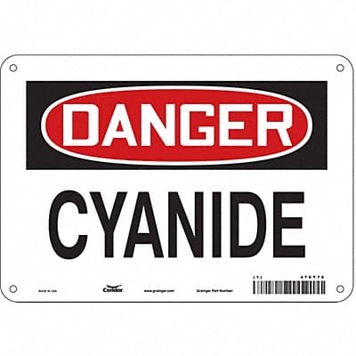 Safety Sign 7 in x 10 in Aluminum