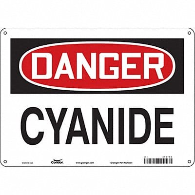 Safety Sign 10 in x 14 in Polyethylene