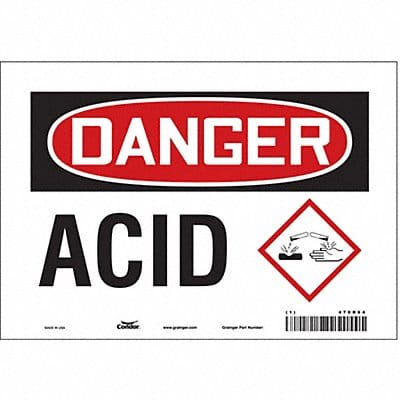 Safety Sign 7 inx10 in Vinyl