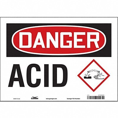 Safety Sign 10 inx14 in Vinyl