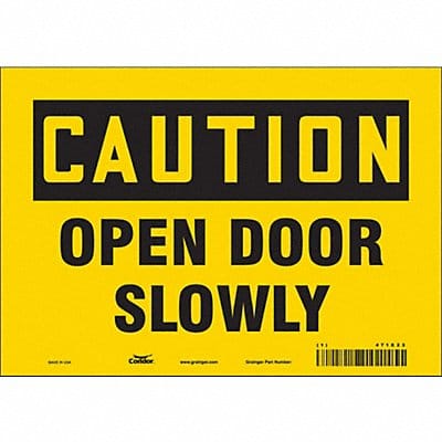 J6963 Safety Sign 7 in x 10 in Vinyl