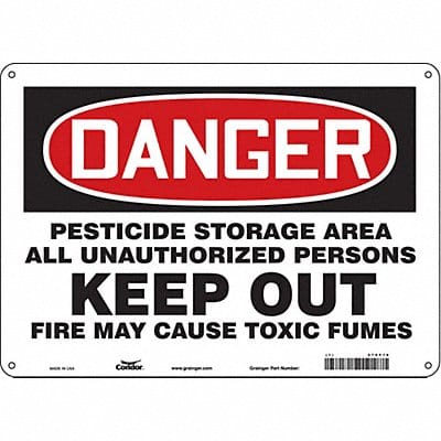 Safety Sign 10 inx14 in Polyethylene