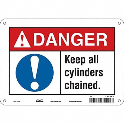 Safety Sign 7 in x 10 in Polyethylene