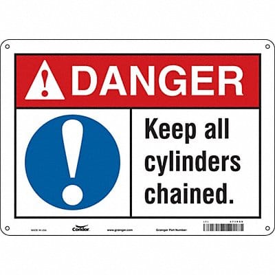 Safety Sign 10 inx14 in Polyethylene