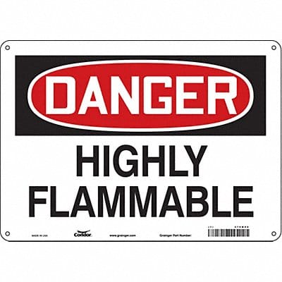 Safety Sign 10 inx14 in Aluminum