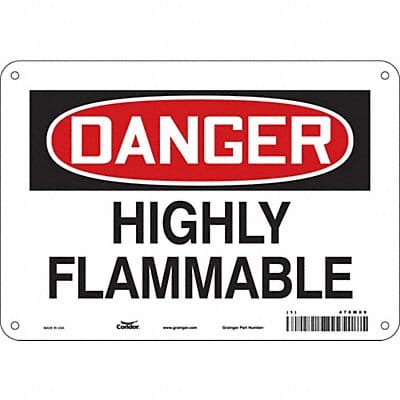 Safety Sign 7 in x 10 in Polyethylene