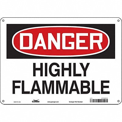 Safety Sign 10 in x 14 in Polyethylene