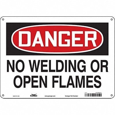 Safety Sign 10 in x 14 in Aluminum