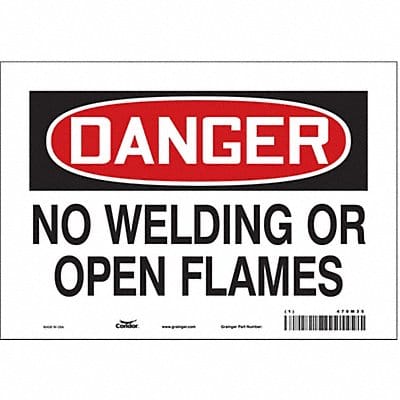 Safety Sign 7 in x 10 in Vinyl