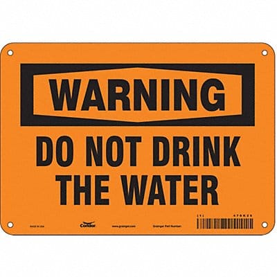 Safety Sign 7 inx10 in Polyethylene