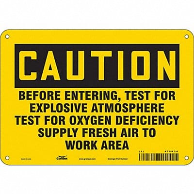 Safety Sign 7 in x 10 in Aluminum