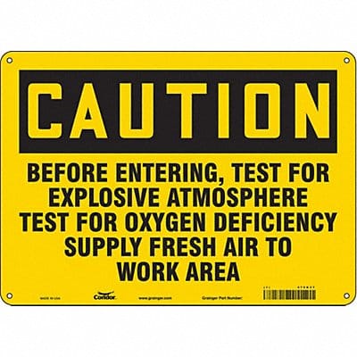 Safety Sign 10 in x 14 in Aluminum