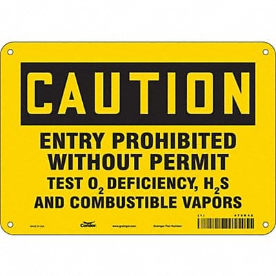 Safety Sign 7 in x 10 in Aluminum