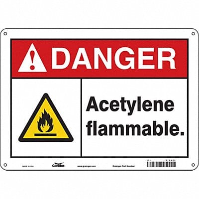 Safety Sign 10 inx14 in Aluminum