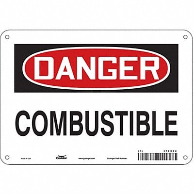 Safety Sign 7 inx10 in Polyethylene