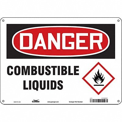 Safety Sign 10 in x 14 in Polyethylene