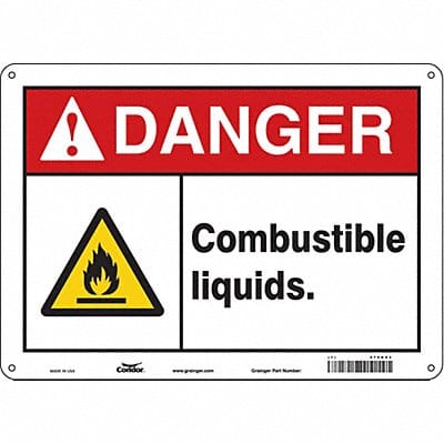 Safety Sign 10 in x 14 in Polyethylene