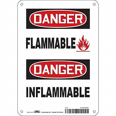 Safety Sign 10 in x 7 in Polyethylene