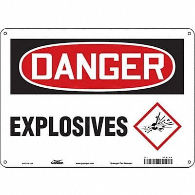 Safety Sign 10 in x 14 in Aluminum