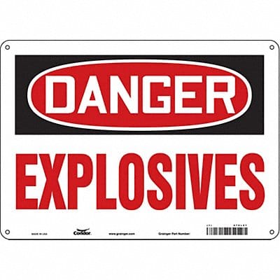 Safety Sign 10 in x 14 in Polyethylene