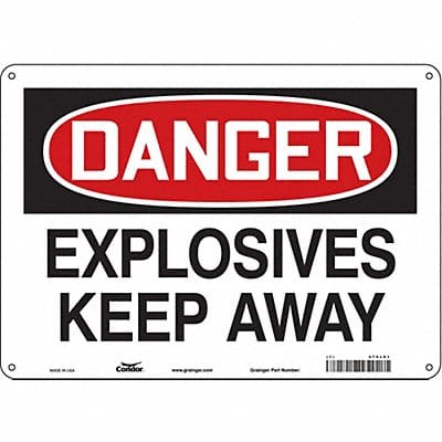 Safety Sign 10 in x 14 in Aluminum