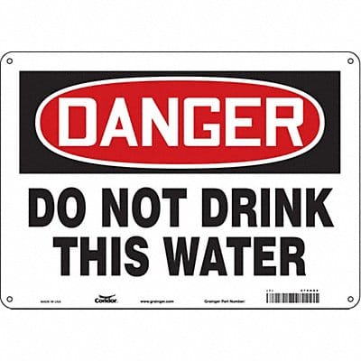 Safety Sign 10 in x 14 in Polyethylene