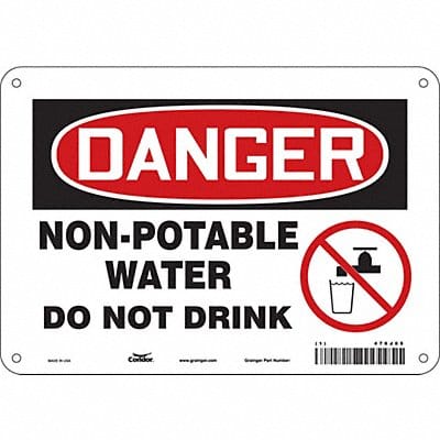 Safety Sign 7 in x 10 in Aluminum