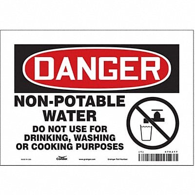 Safety Sign 7 inx10 in Vinyl