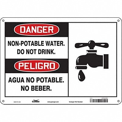 Safety Sign 10 inx14 in Aluminum