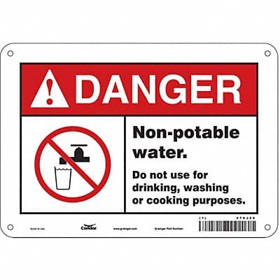 Safety Sign 7 in x 10 in Aluminum