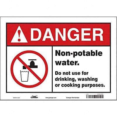 Safety Sign 10 in x 14 in Vinyl