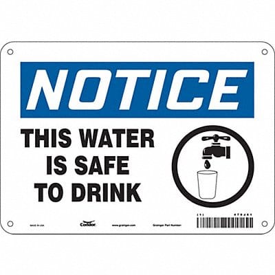 Safety Sign 7 in x 10 in Polyethylene