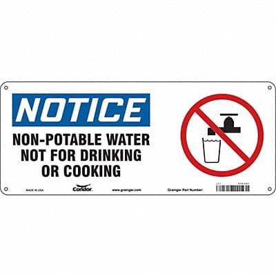 Safety Sign 7 in x 17 in Polyethylene