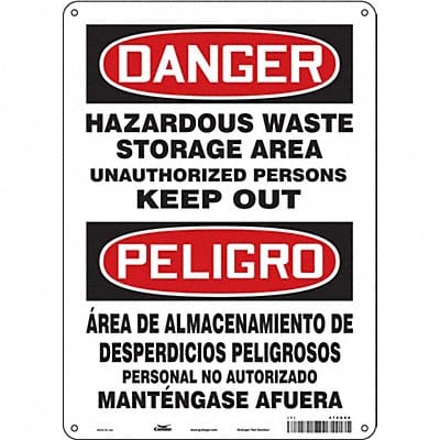 Safety Sign 14 inx10 in Polyethylene