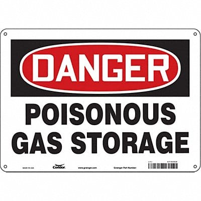 Safety Sign 10 in x 14 in Polyethylene