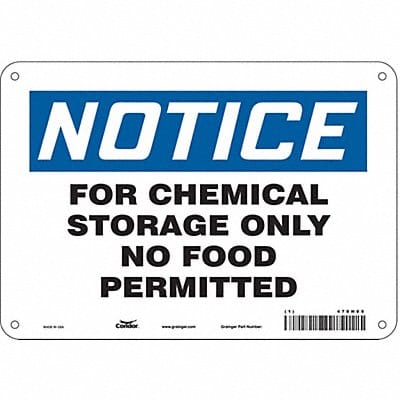 Safety Sign 7 in x 10 in Aluminum