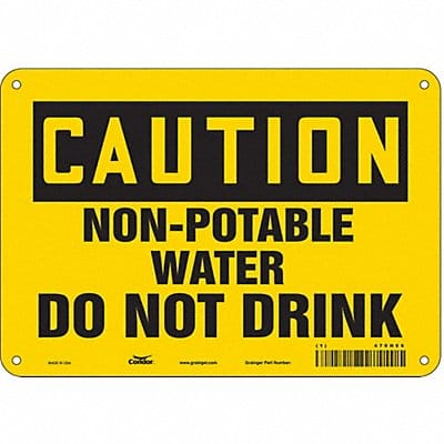 Safety Sign 7 inx10 in Polyethylene